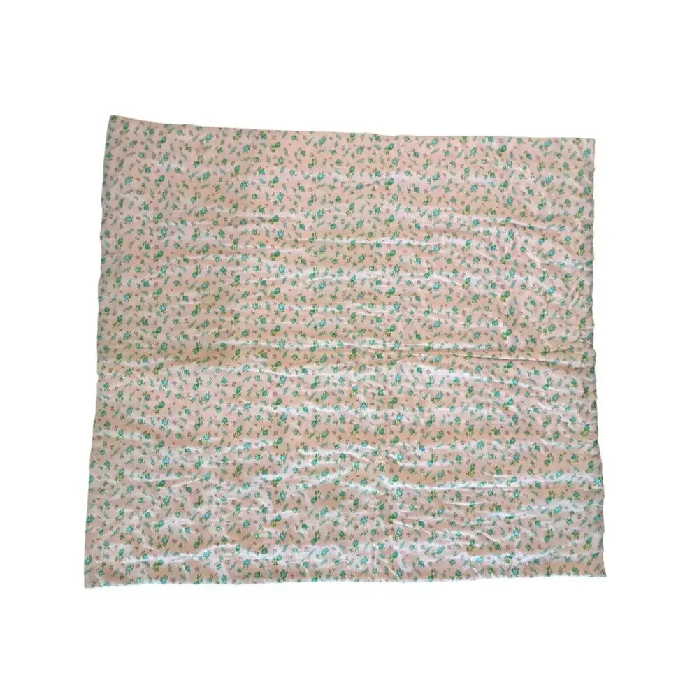 Handmade Vintage Quilt Baby Blanket Colorful Geometric 41x36 Floral Backing